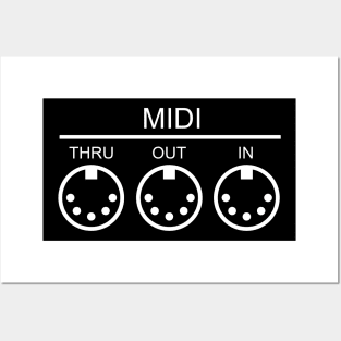 Midi Ports (White) Posters and Art